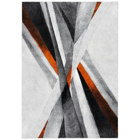 Safavieh Modern Hollywood Rectangle Area Rug, Grey & Orange - 2 ft. -7 in. x 5 ft. HLW710P-3